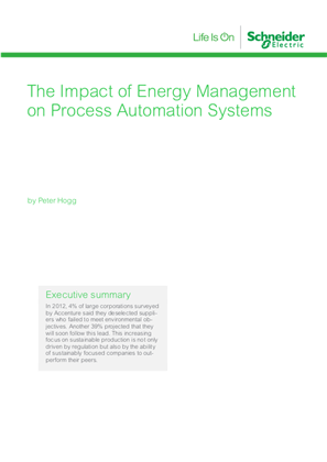 The Impact of Energy Management on Process Automation Systems