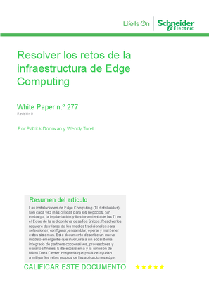 White Paper 277: Resolver los retos de la infraestructura de Edge Computing