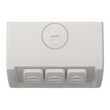 Twin Switched Socket Outlet, 10A, with Extra Switch - Image
