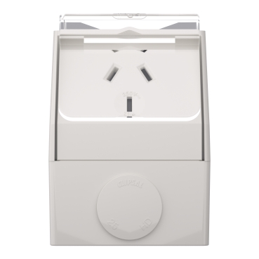 Single Switched Socket Outlet, Narrow, 10A - Image