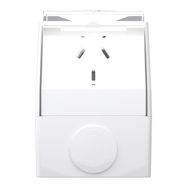 Single Switched Socket Outlet, Narrow, 10A - Image
