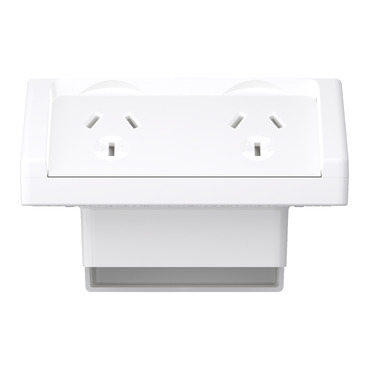 Twin Switched Socket Outlet, Flush, 10A - Image