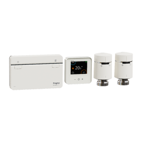 Wiser Multi-room Kit 1 - heating only control with two Wiser Radiator Thermostats (combi boilers, 1 channel)