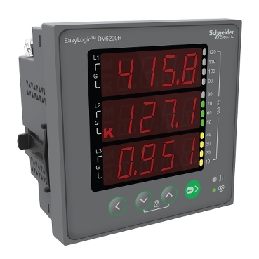 EasyLogic DM6x00H series VAF PF meters Schneider Electric Replace multiple analogue meters, and still get all the electrical system measurements you need