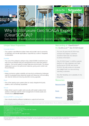 Why EcoStruxure Geo SCADA Expert Flyer Letter