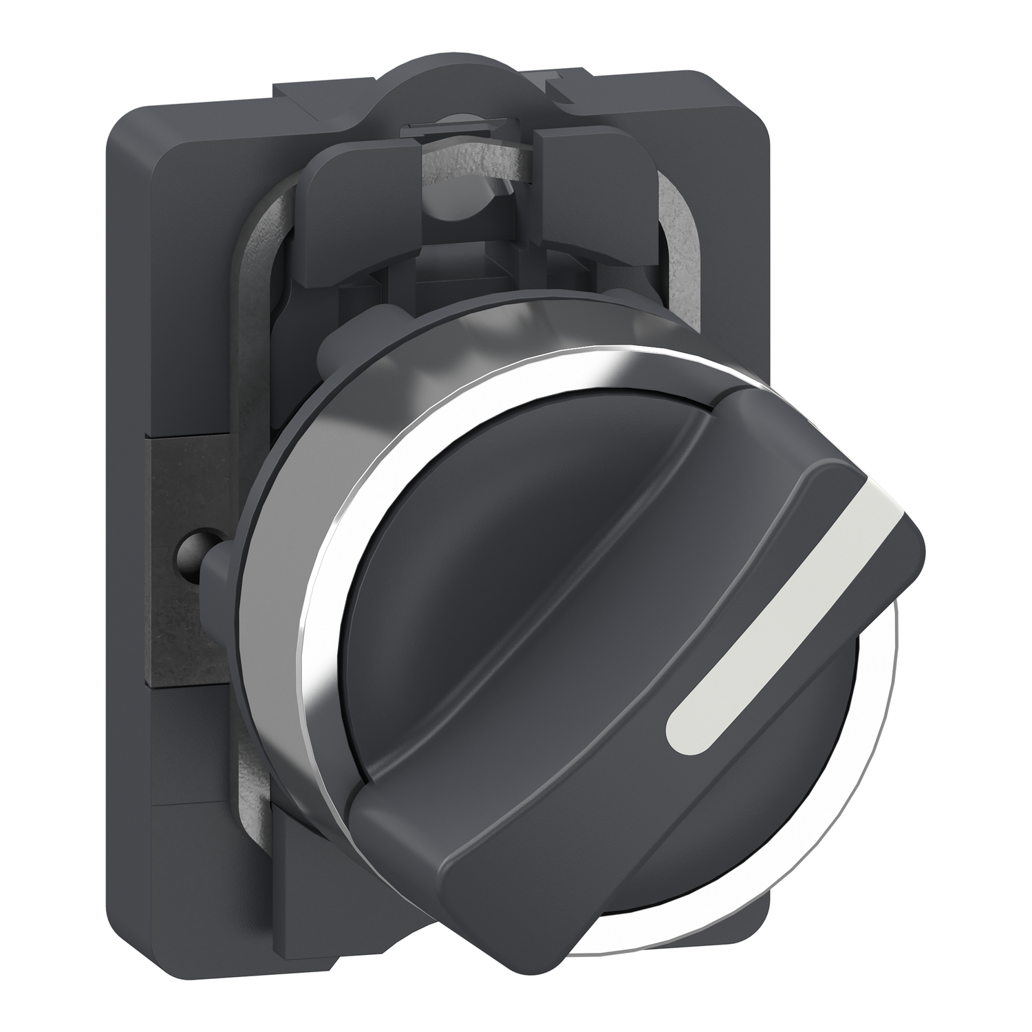 Complete selector switch, Easy Harmony XA2, plastic short handle, 22mm, 2-position, 1NO, stay put, black