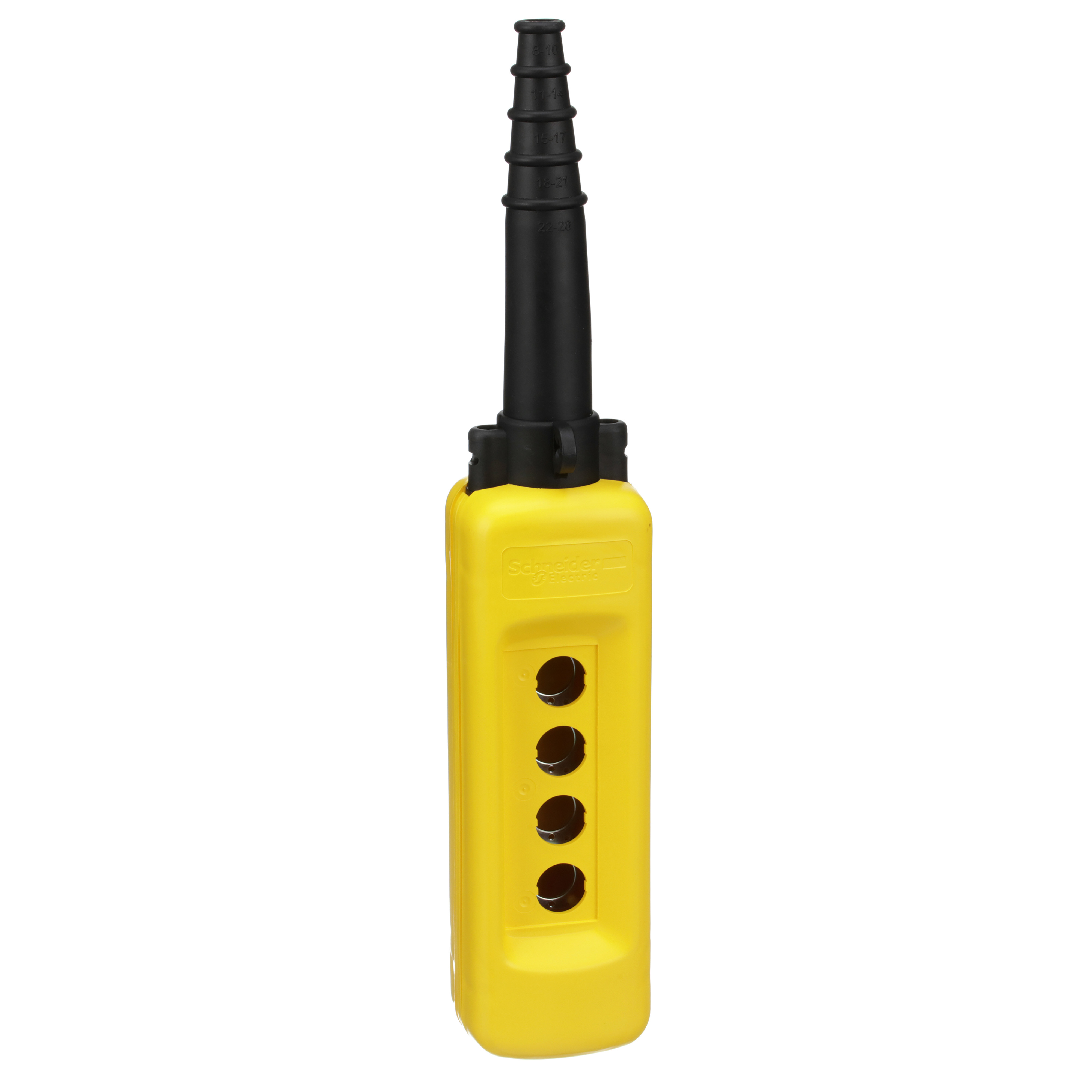 Harmony, empty pendant control station, yellow, 4 vertical openings