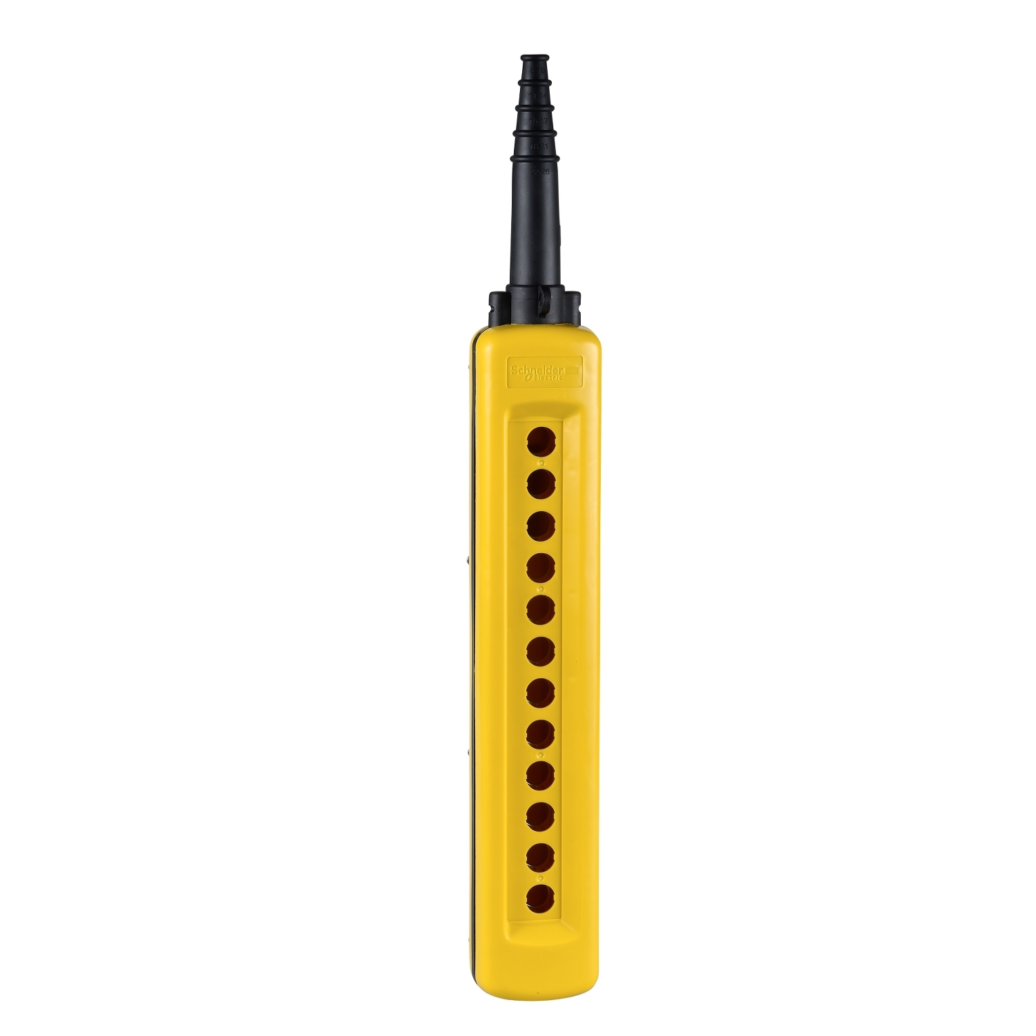 Empty pendant control station, Harmony XAC, plastic, yellow, 12 cut outs