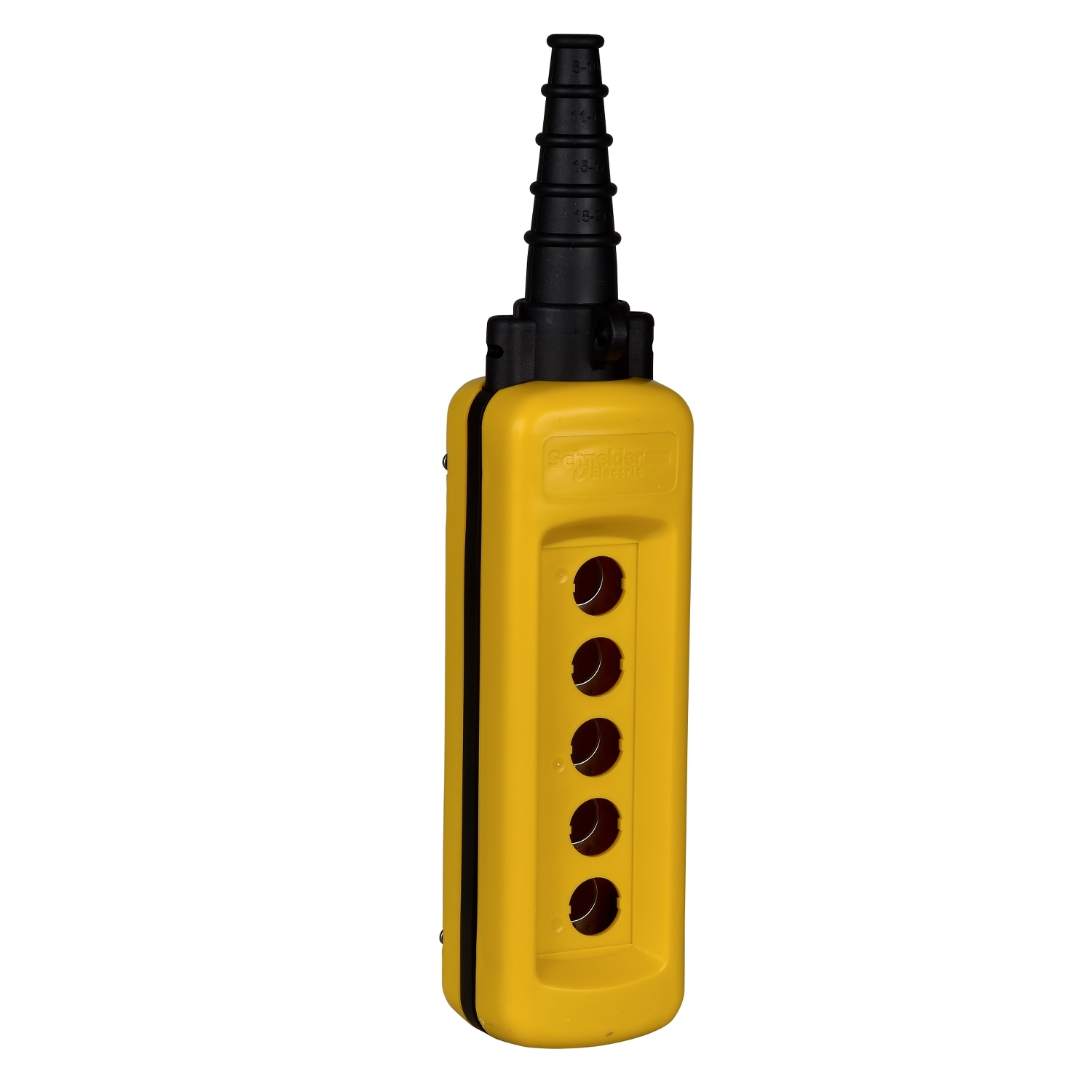 Empty pendant control station, Harmony XAC, plastic, yellow, 5 cut outs