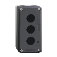  XALD03 XALD03 kutija prazna 3 otvora fi22 Prazna kutija sa tamnosivim poklopcem sa svetlosivom osnovom, 3 otvora. tip proizvoda ili komponente: prazna upravljačka stanica - namena proizvoda: za XB5 Φ 22 mm upravljačko signalne elemente - kablovski uvod: 2 definisana otvora za Pg 13 kablovsku uvodnicu i ISO M20, kapacitet stezaljke: 12 mm, 2 definisana otvora za kablovski uvod, kapacitet stezaljke: 14 mm - IP stepen zaštite: IP69, IP69K, IP66 u skladu sa IEC 60529, IP67. 