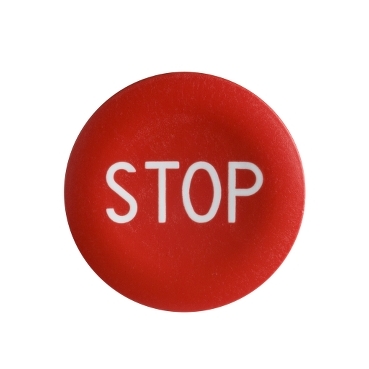 Harmony Ø22 nyomógomb piros tető jelölt STOP - ZBA434