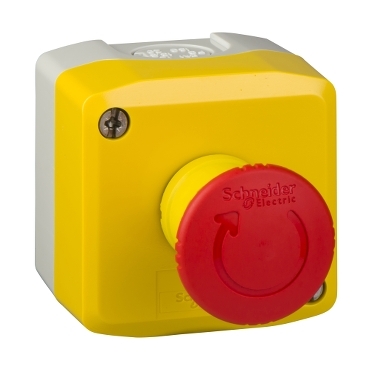 yellow station - 1 red mushroom head pushbutton Ø40 turn to release 1NC