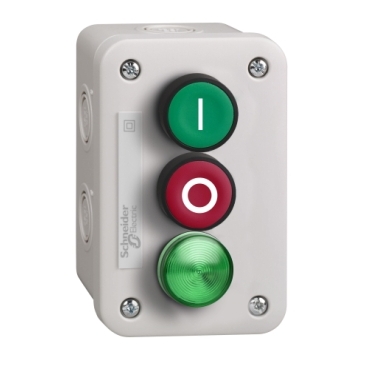 vezérlő állomás with zöld pb 1NO+ piros pb 1NC + zöld jelző LED 230..240V XALE33V1M