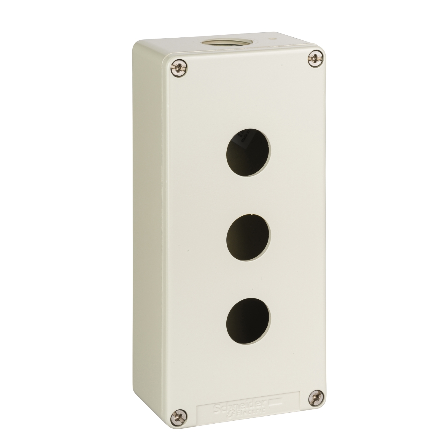 Die cast empty control station, Harmony XAP, zinc alloy, grey, 3 cut outs, 22mm, 175x80x51.5mm