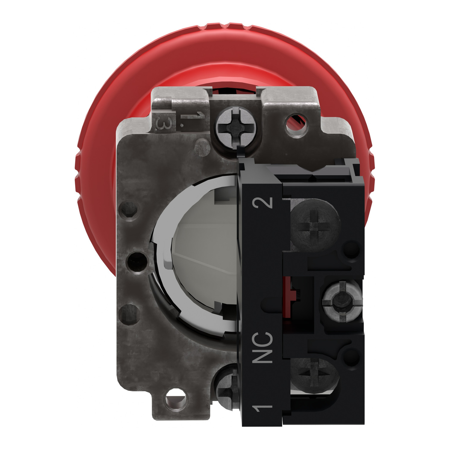 XB2BS8442C - Botão de emergência Ø22mm metálico, girar para