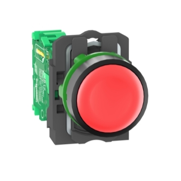 Harmony XB5R, Wireless And Batteryless Transmitter, Push Button, Plastic, Red, 22mm, Spring Return