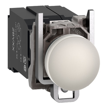 Harmony komplett fém LED jelzőlámpa, Ø22, 400VAC, fehér XB4BV5B1