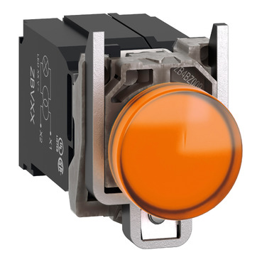 Harmony komplett fém LED jelzőlámpa, Ø22, 400VAC, narancssárga XB4BV5B5
