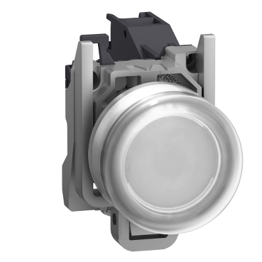 Harmony ATEX DG komplett nyomógomb, Ø22mm, védősapkás, 1NO, fehér - XB4BP181GEX