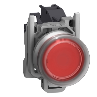Harmony ATEX DG komplett nyomógomb, Ø22mm, védősapkás, 1NC, betehető címke, piros - XB4BP482GEX