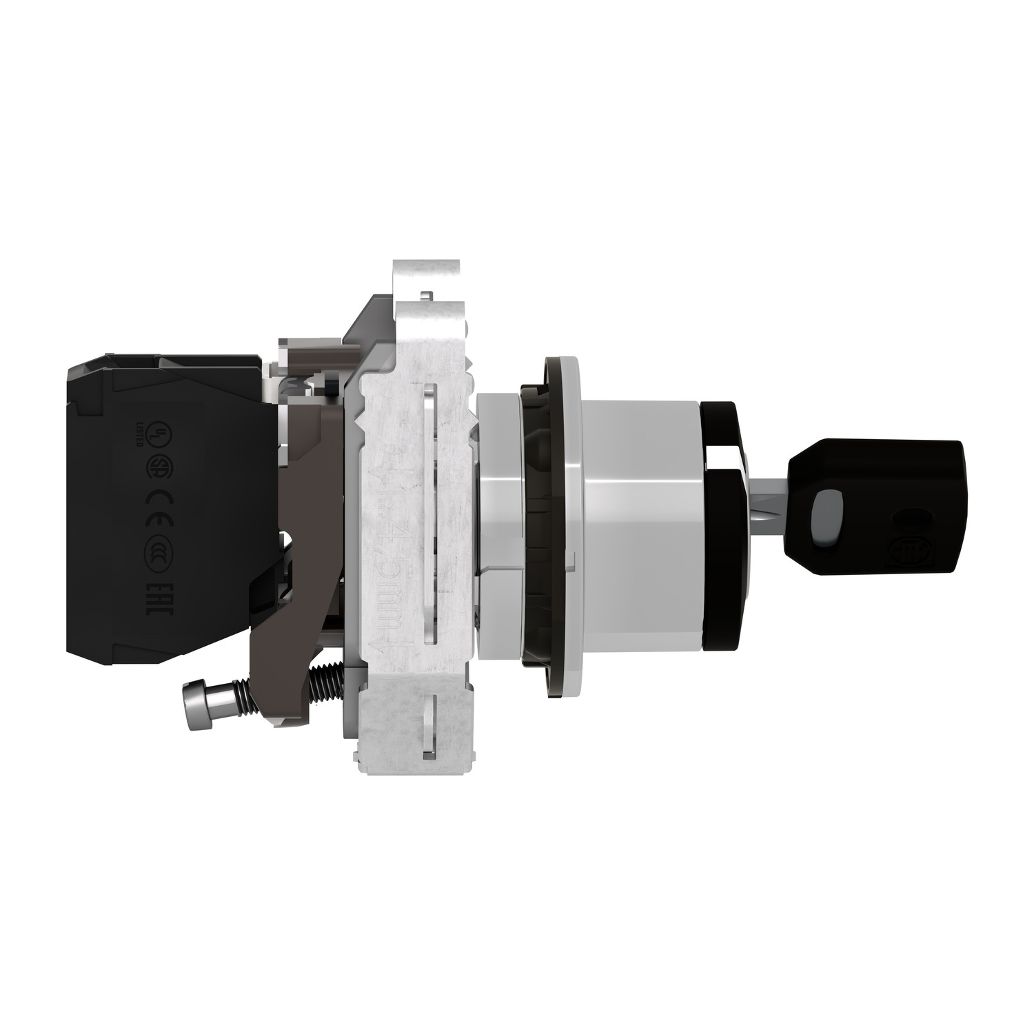 XB4FG41 Selector switch, Harmony XB4, black, flush mounted, 30mm, 2