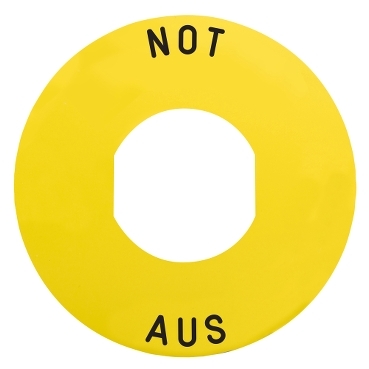 jelölt címke Ø60 vészleállítóhoz - NOT-AUS /logo ISO13850 ZBY9260