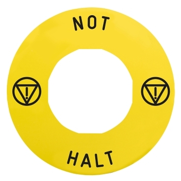 jelölt címke Ø60 -vészleállítóhoz - NOT-HALT/logo ISO13850 ZBY9230T