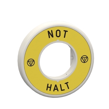 ILL. RING 230V 1 RED FIXED LED TEXT NOT HALT WITH LOGO YELLOW LABEL ZBY9W2M230