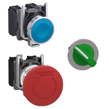 Harmony XB4 Schneider Electric Ø 22 mm modular metal pushbuttons, switches, and pilot lights