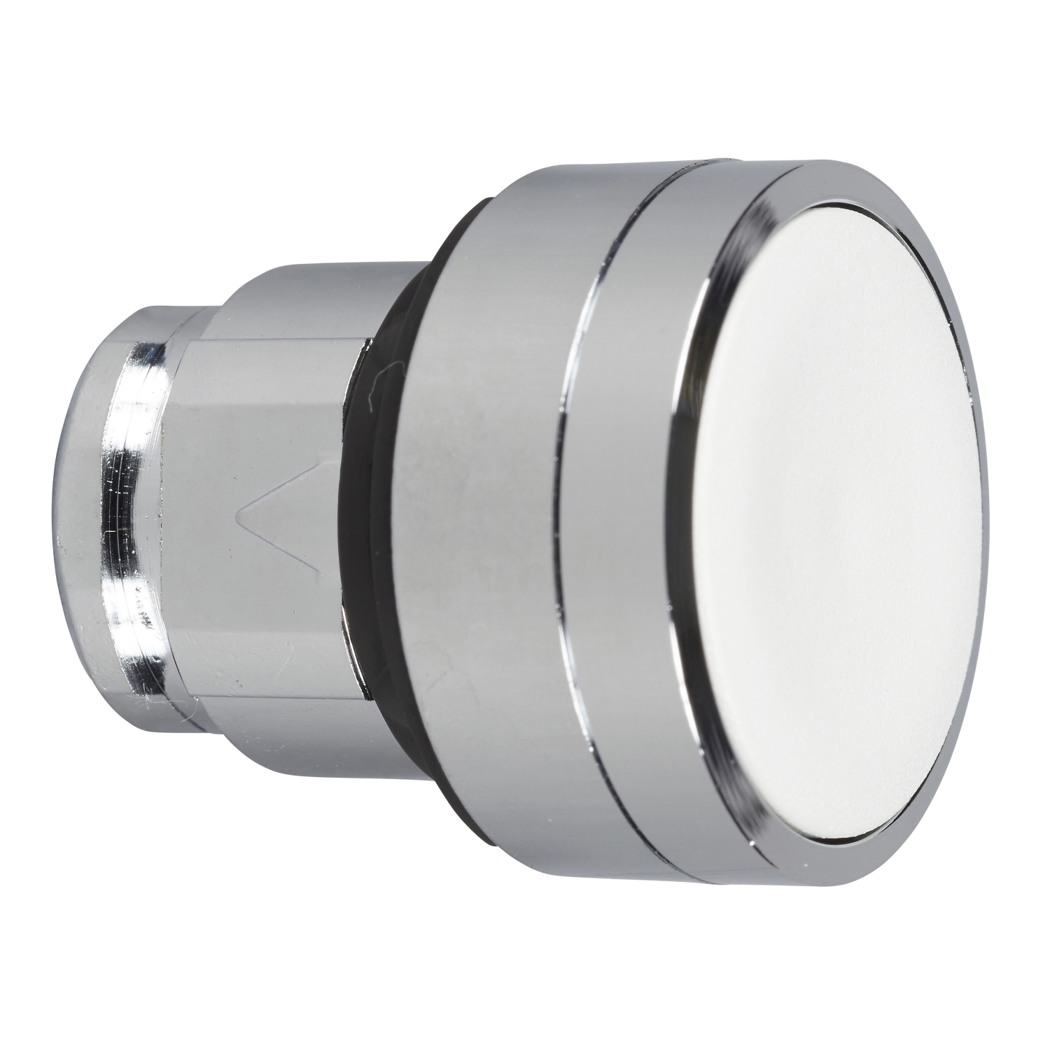 Nyomógombfej fém d22 lapos fehér kerek visszaugró Harmony XB4 Schneider