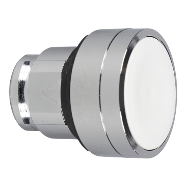 Harmony fém nyomógomb fej, Ø22mm, visszatérő, védőmembrán, betehető címke, fehér - ZB4BP183