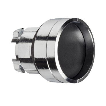 Harmony fém nyomógomb fej, Ø22mm, visszatérő, mélyített, fekete - ZB4BA26