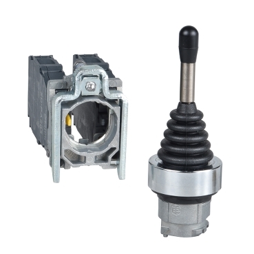 Harmony XD4 fém joystick, Ø22, 4 irányú, visszatérő, irányonként 1NO, csavaros csatlakozó XD4PA24