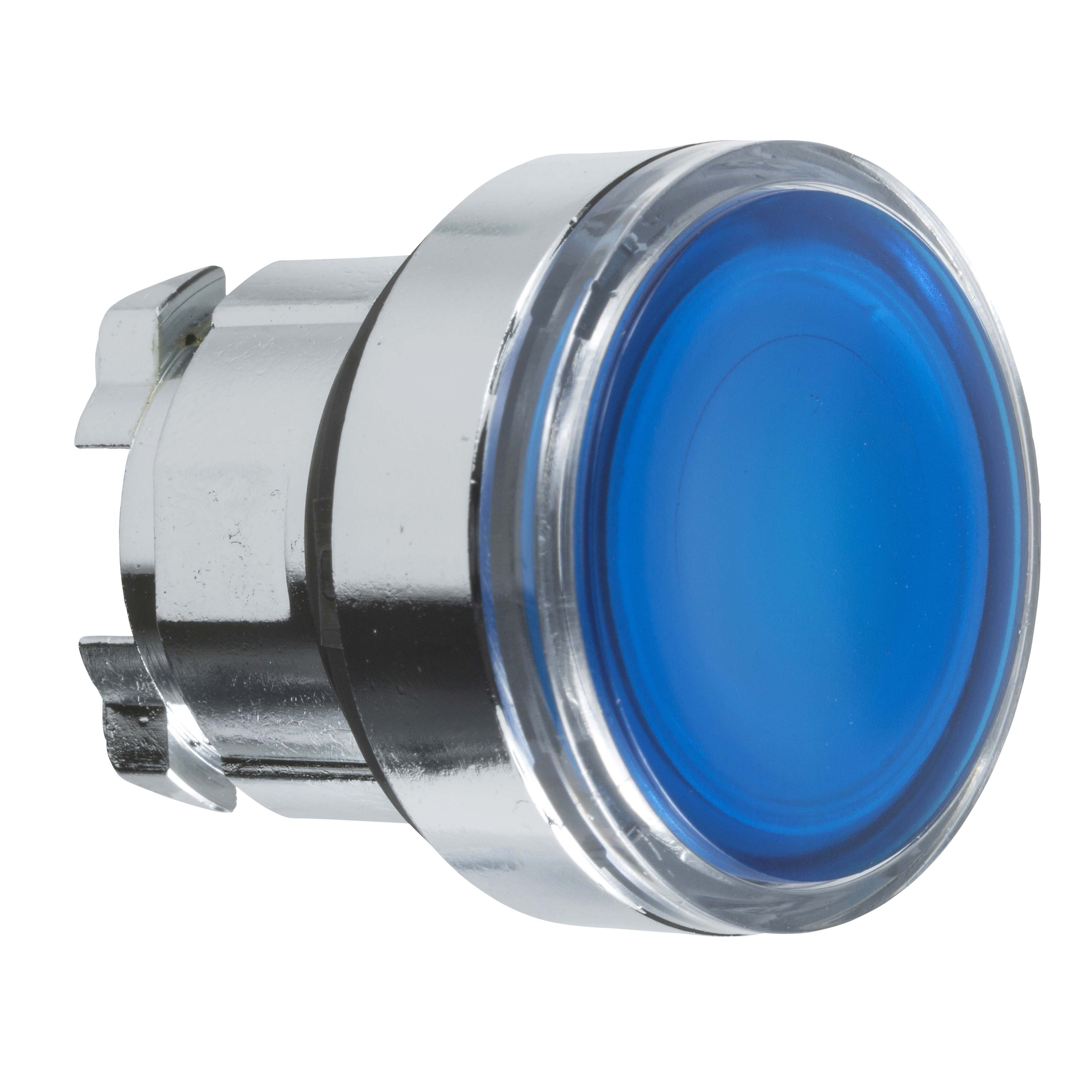 ZB4BW363 - Harmony XB4 Range, Blue flush illuminated pushbutton head Ø22 spring return for inte