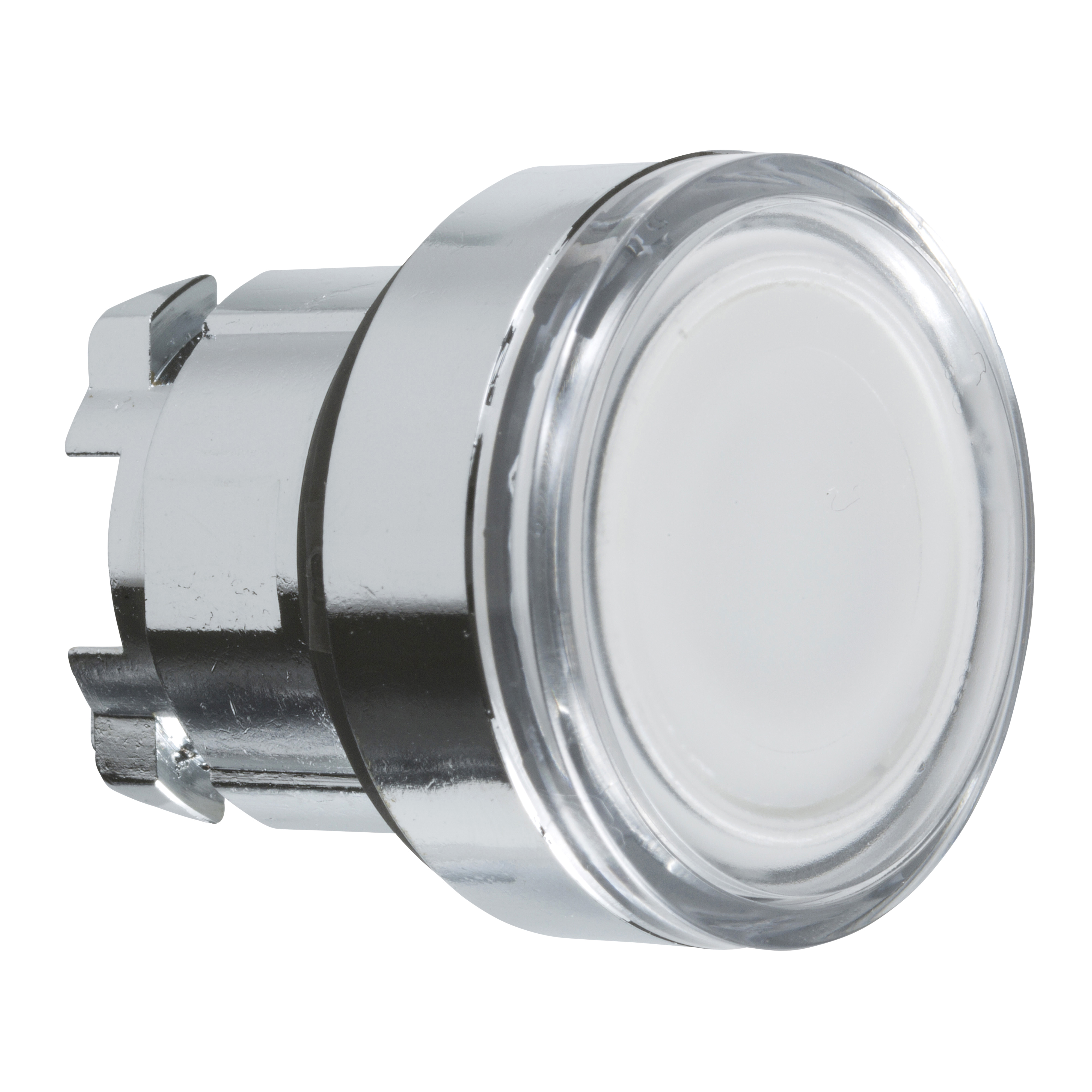 ZB4BW313 - Harmony XB4 Range, white flush illuminated pushbutton head Ø22 spring return for int