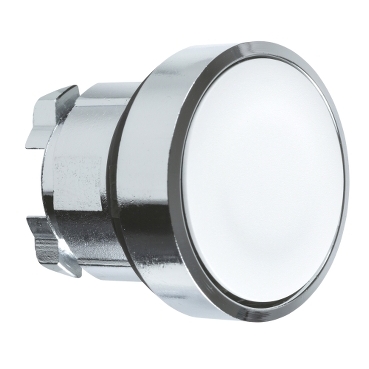 Harmony fém nyomógomb fej, Ø22mm, visszatérő, fehér - ZB4BA1