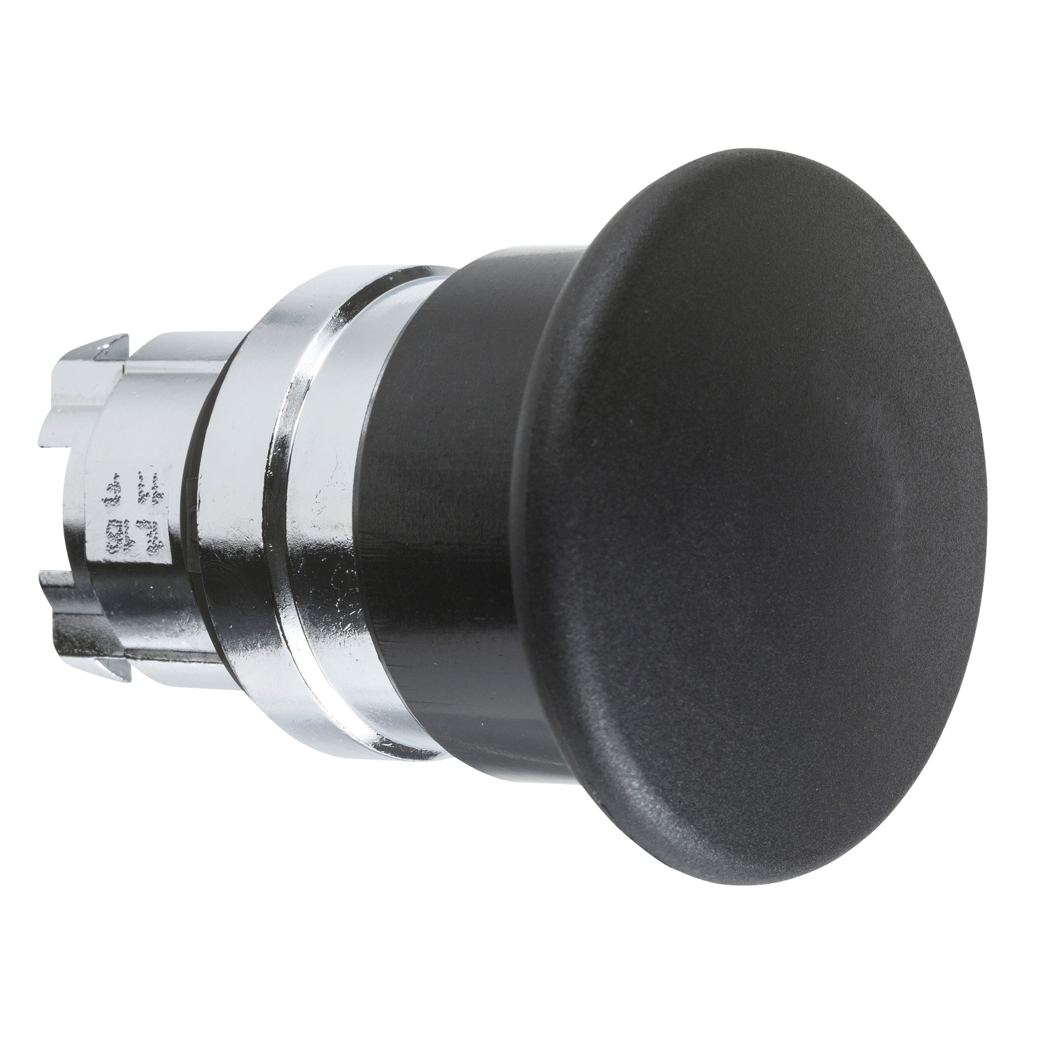 Head for non illuminated pushbutton, Harmony XB4, mushroom 40mm, metal, black, 22mm, spring return