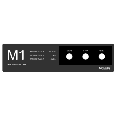 Személyre szabható kezelőpanel maszk, 400x100mm, üres ZBYLECUST07