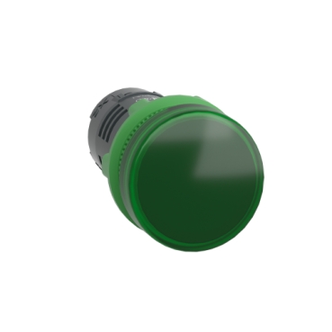 Jelzőlámpa kompakt műa. d22 1x LED zöld 230-240V AC/DC kerek lapos Harmony XB5 Schneider