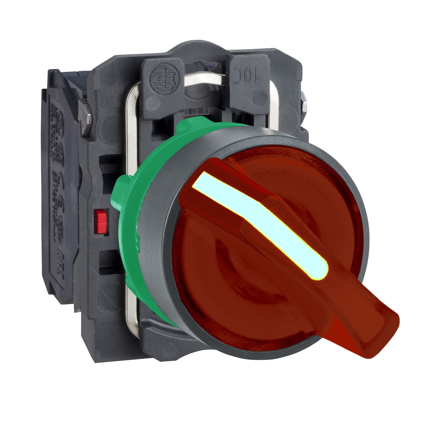 SCHNEIDER ELECTRIC SEL.PLAS.D.22 LUMINOSA ROJA 2 POS. FIJAS 1NA LED 24VCA/CC