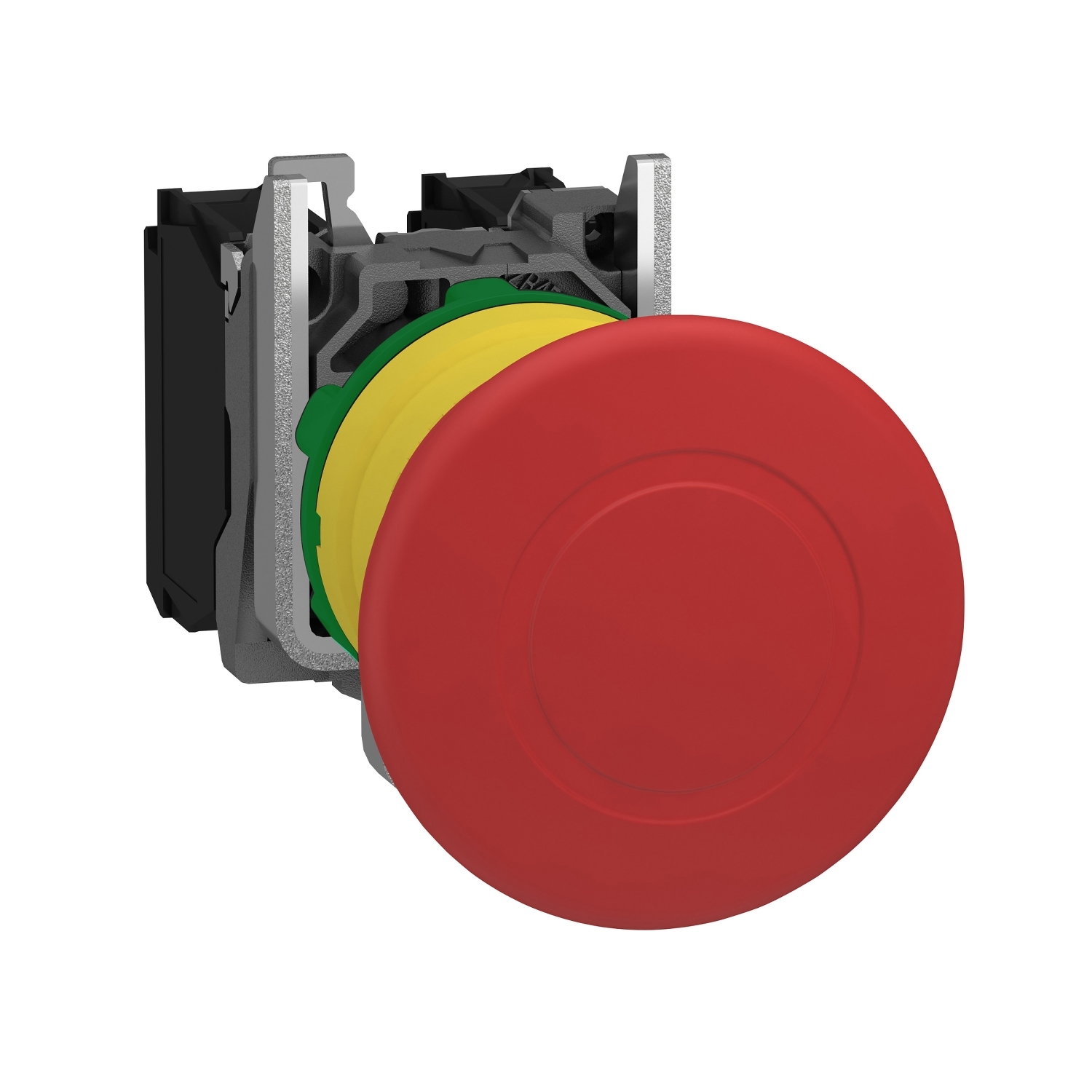 Vészgomba-nyomó komplett d22 1ny 1z süllyesztett 40mm-fej húzó nyugtázás Harmony XB5 Schneider