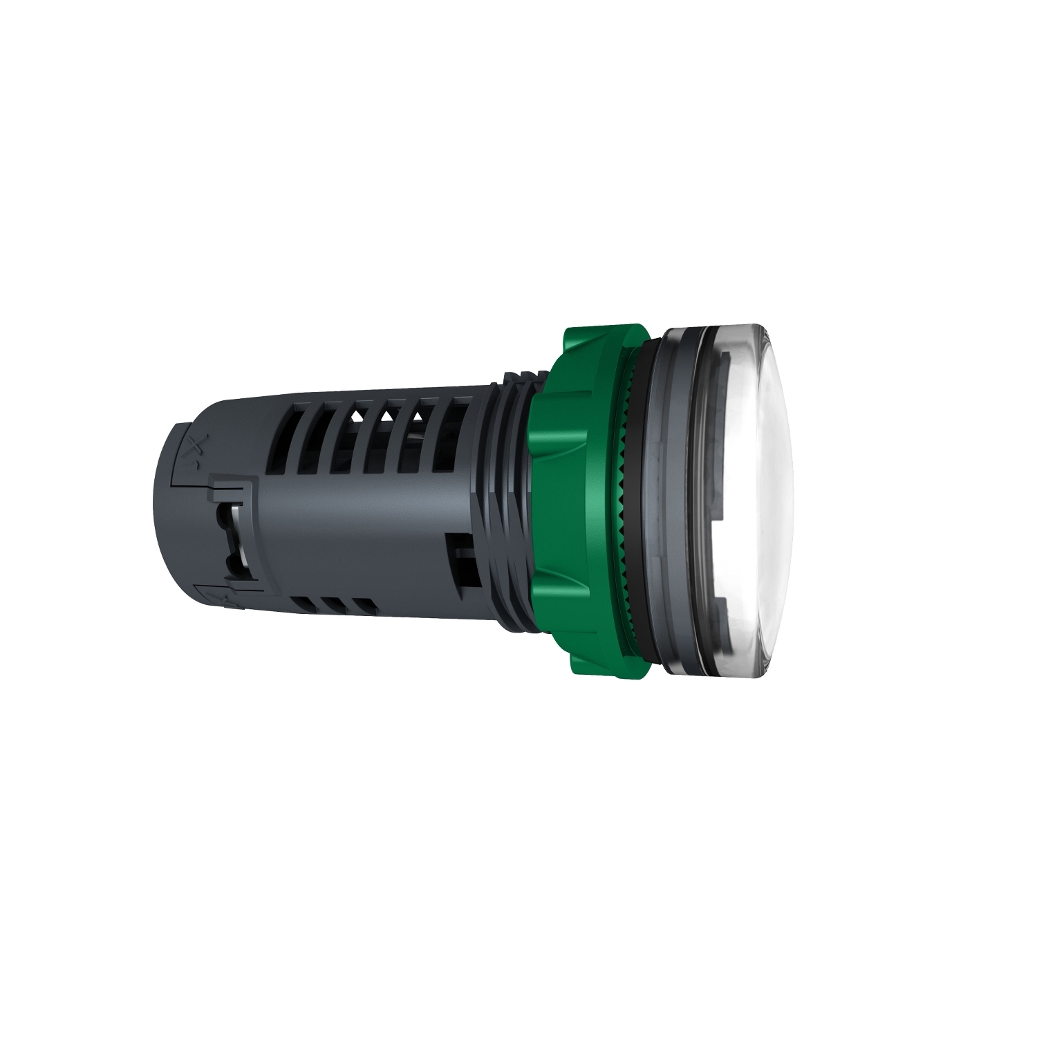 Jelzőlámpa kompakt műa. d22 1x LED fehér 110-120V AC/DC kerek lapos Harmony XB5 Schneider
