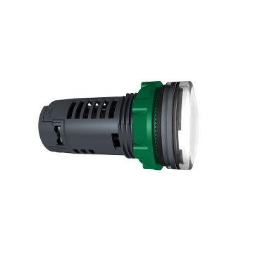 Jelzőlámpa kompakt műa. d22 1x LED fehér 110-120V AC/DC kerek lapos Harmony XB5 Schneider