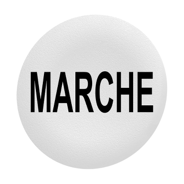 Schneider Electric Harmony Ø30mm panelbe süllyesztett nyomógomb tető, fehér, "MARCHE" - ZBAF142