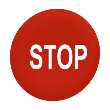 Schneider Electric Harmony Ø30mm panelbe süllyesztett nyomógomb tető, piros, "STOP" - ZBAF434