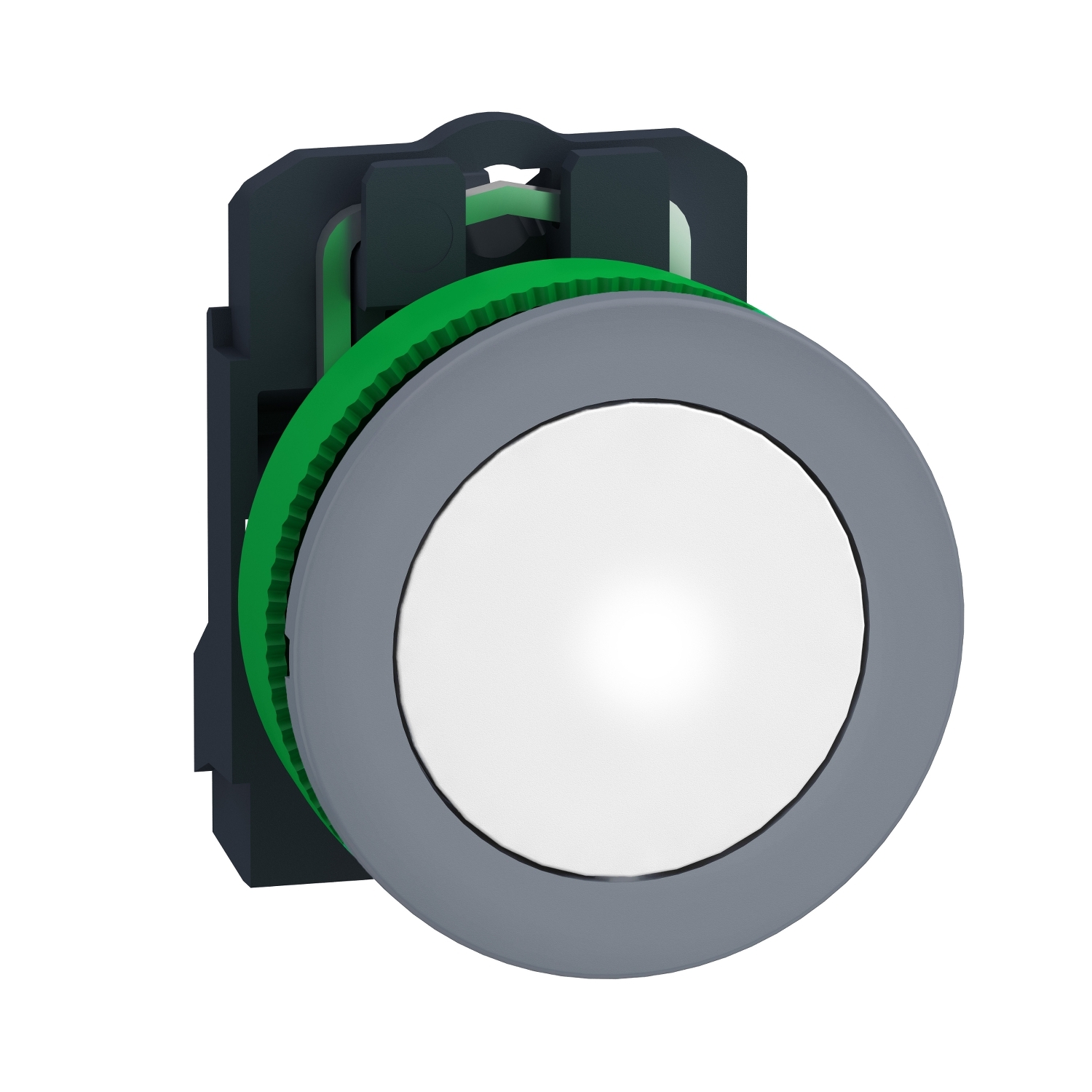 Jelzőlámpa klomplett műa. d30 1x LED fehér 230-240V AC kerek fényforrással Harmony XB5 Schneider