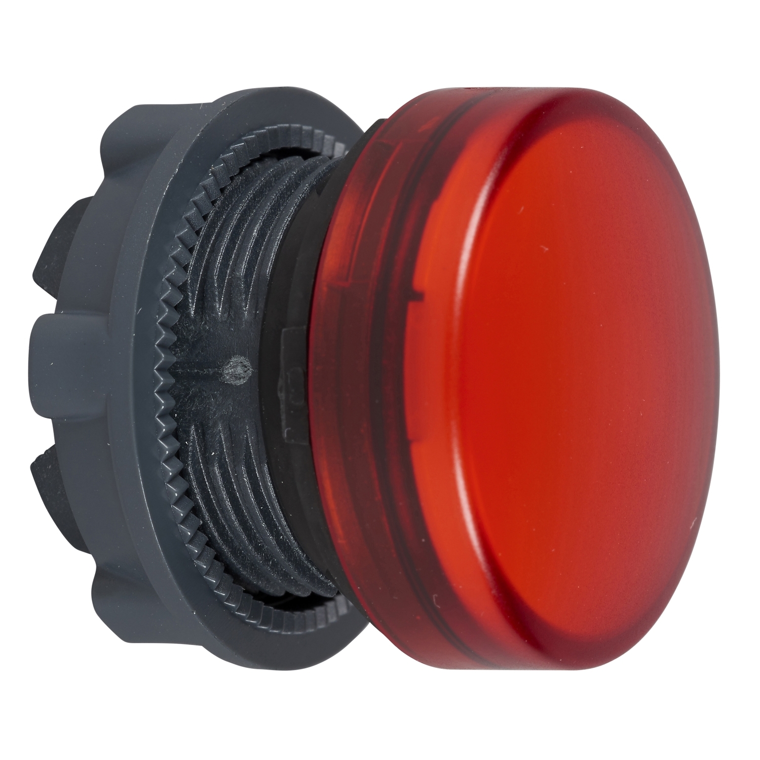 Head for pilot light, Harmony XB5, plastic, red, 22mm, universal LED, plain lens