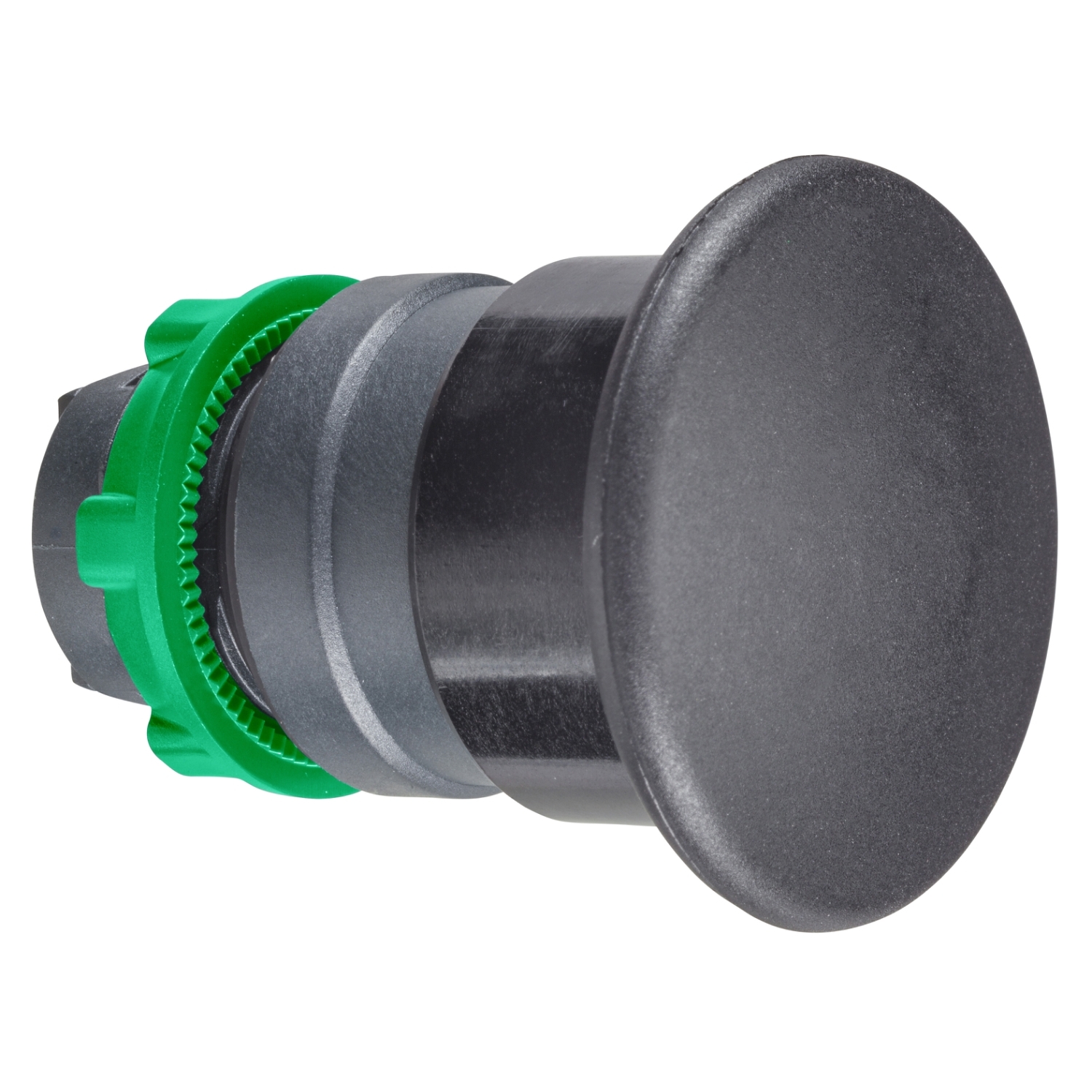 Head for non illuminated pushbutton, Harmony XB5, plastic, black, mushroom 40mm, 22mm, spring return