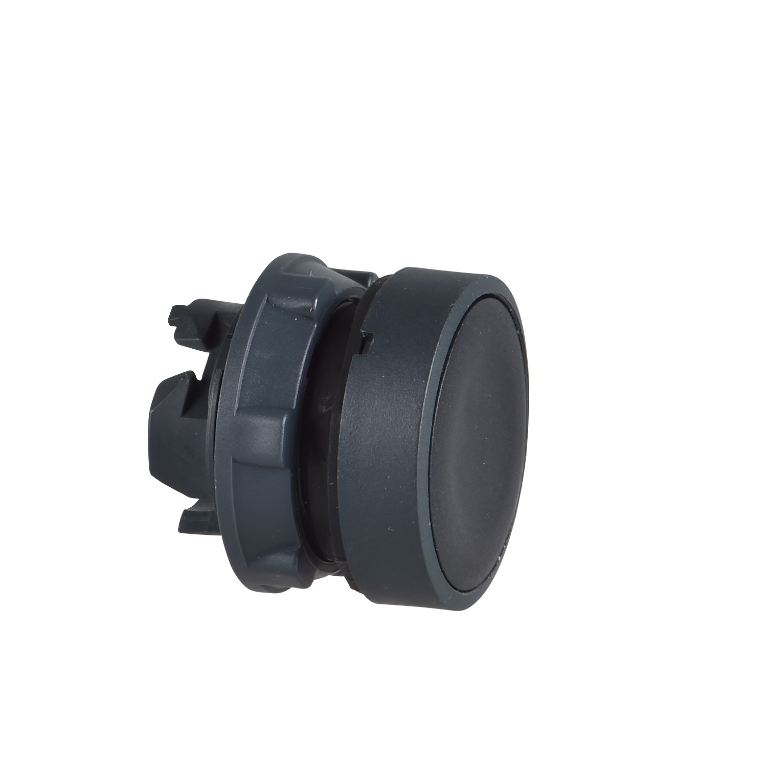 Head for non illuminated push button, Harmony XB5, black flush, 22mm, spring return, unmarked