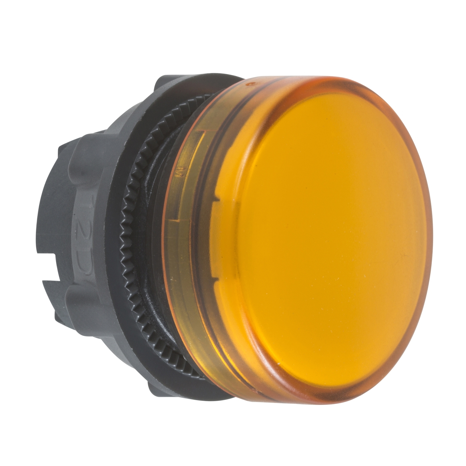 Head for pilot light, Harmony XB5, plastic, orange, 22mm, universal LED, plain lens